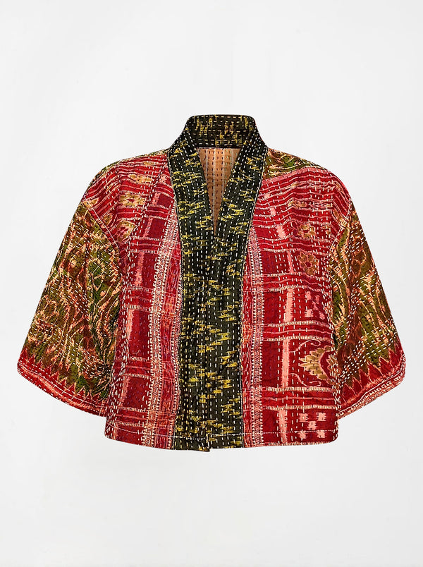 kantha vintage silk bolero poonam (holi)