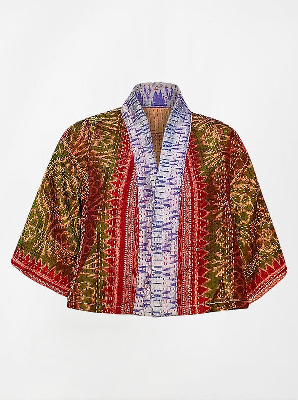 kantha vintage silk bolero usha (holi)