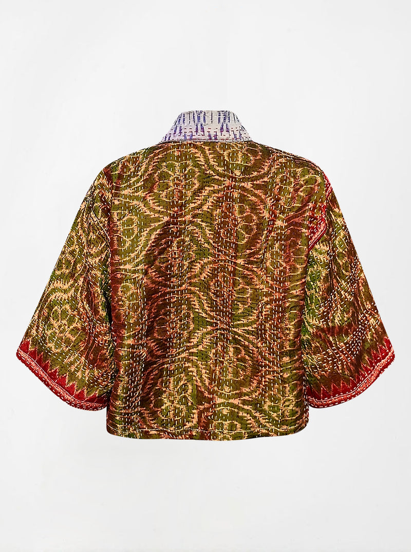 kantha vintage silk bolero usha (holi)