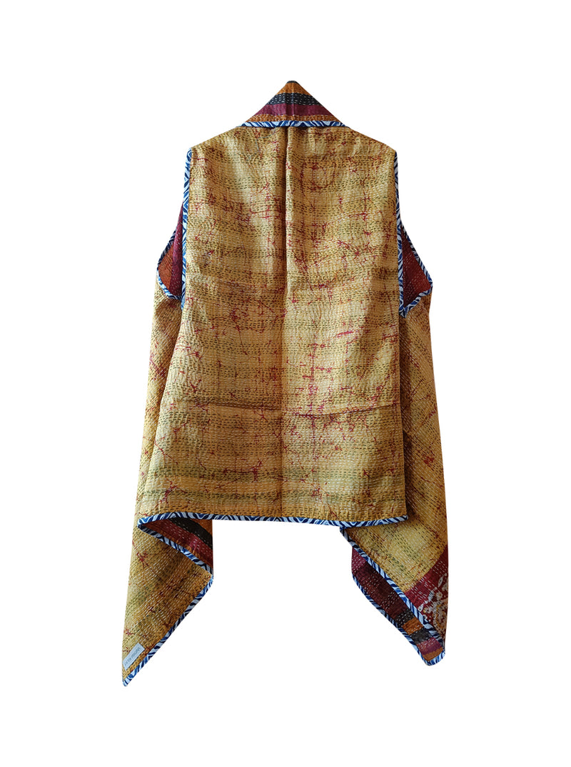 kantha vintage silk cape samaira