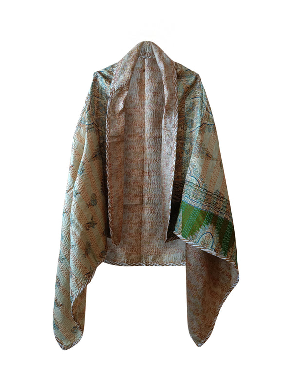 kantha vintage silk cape garima