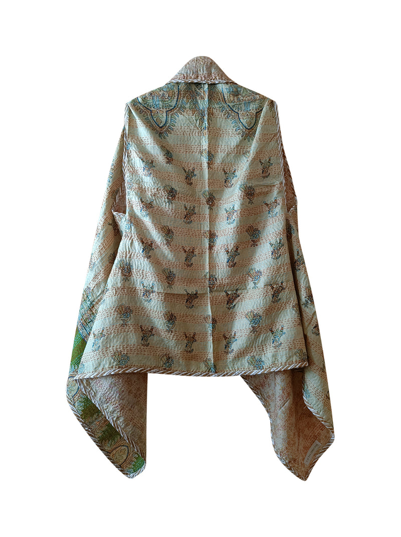 kantha vintage silk cape garima