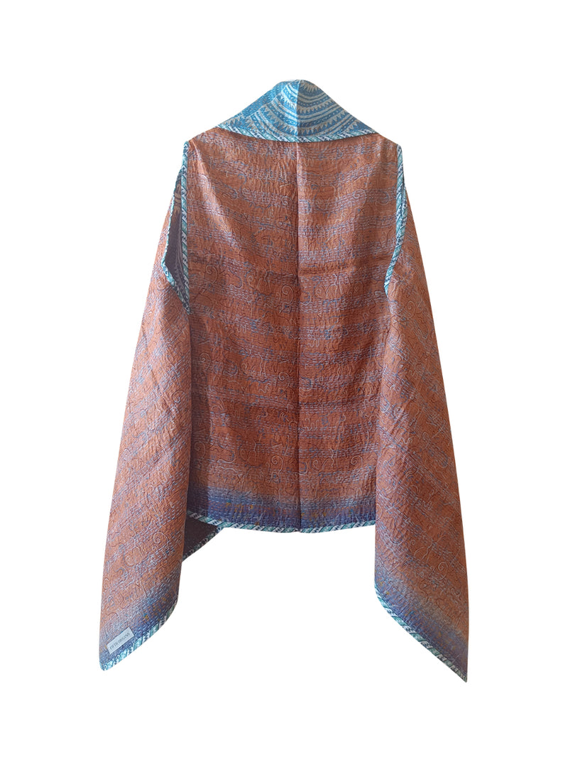 kantha vintage silk cape isha