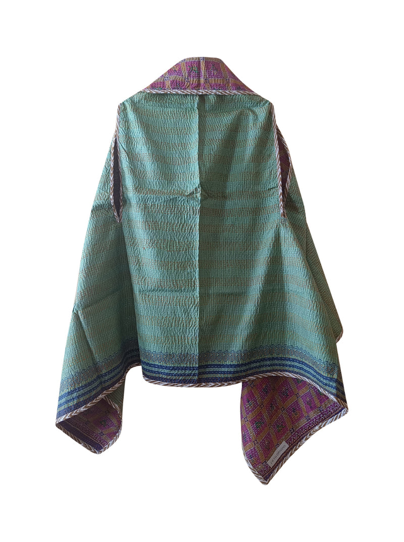 kantha vintage silk cape siya