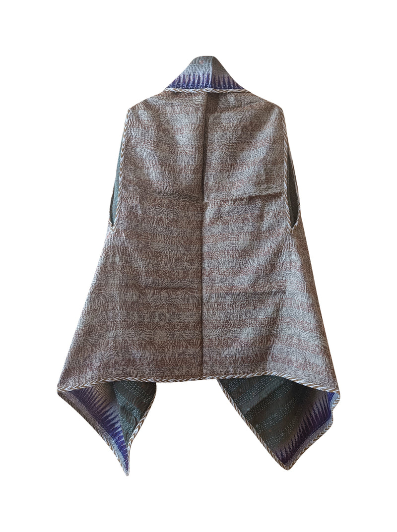 kantha vintage silk cape mia