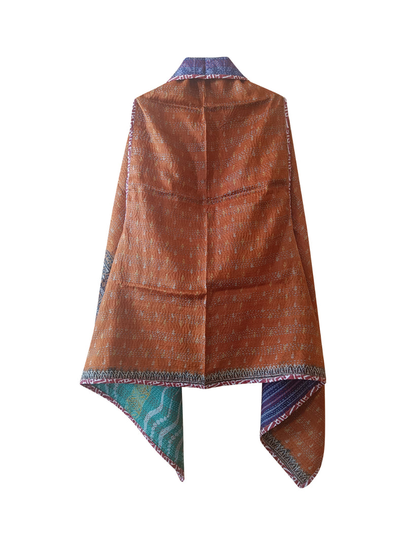 kantha vintage silk cape kyra