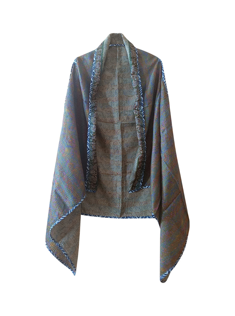 kantha vintage silk cape dhriti