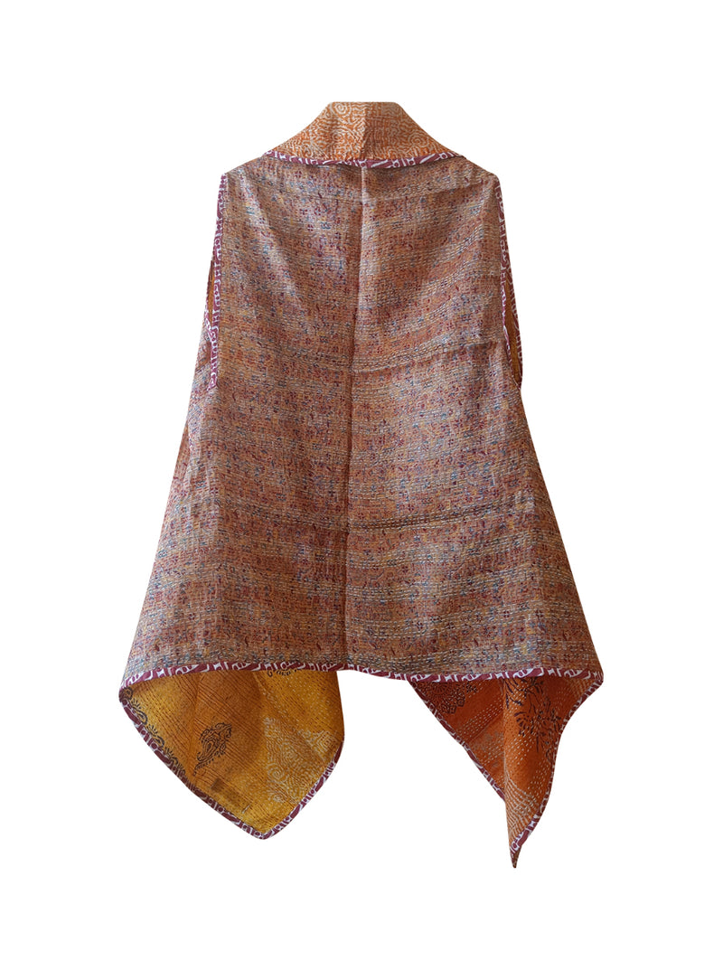 kantha vintage silk cape aryam