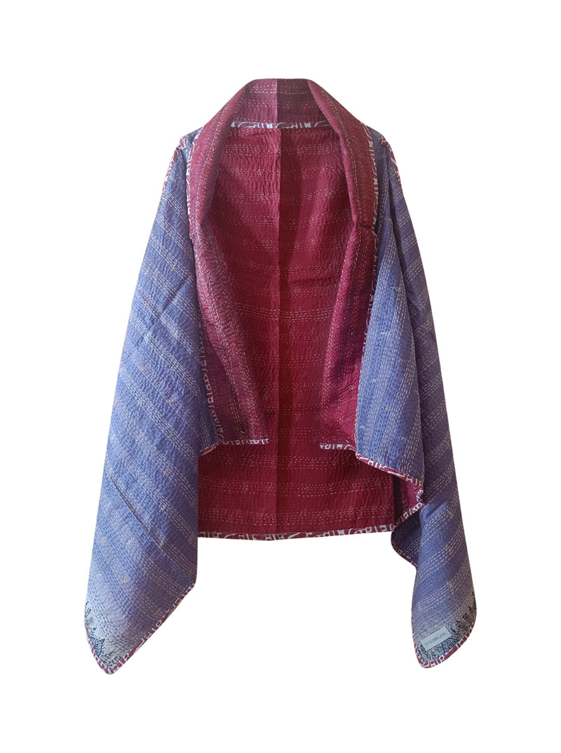 kantha vintage silk cape shivanya