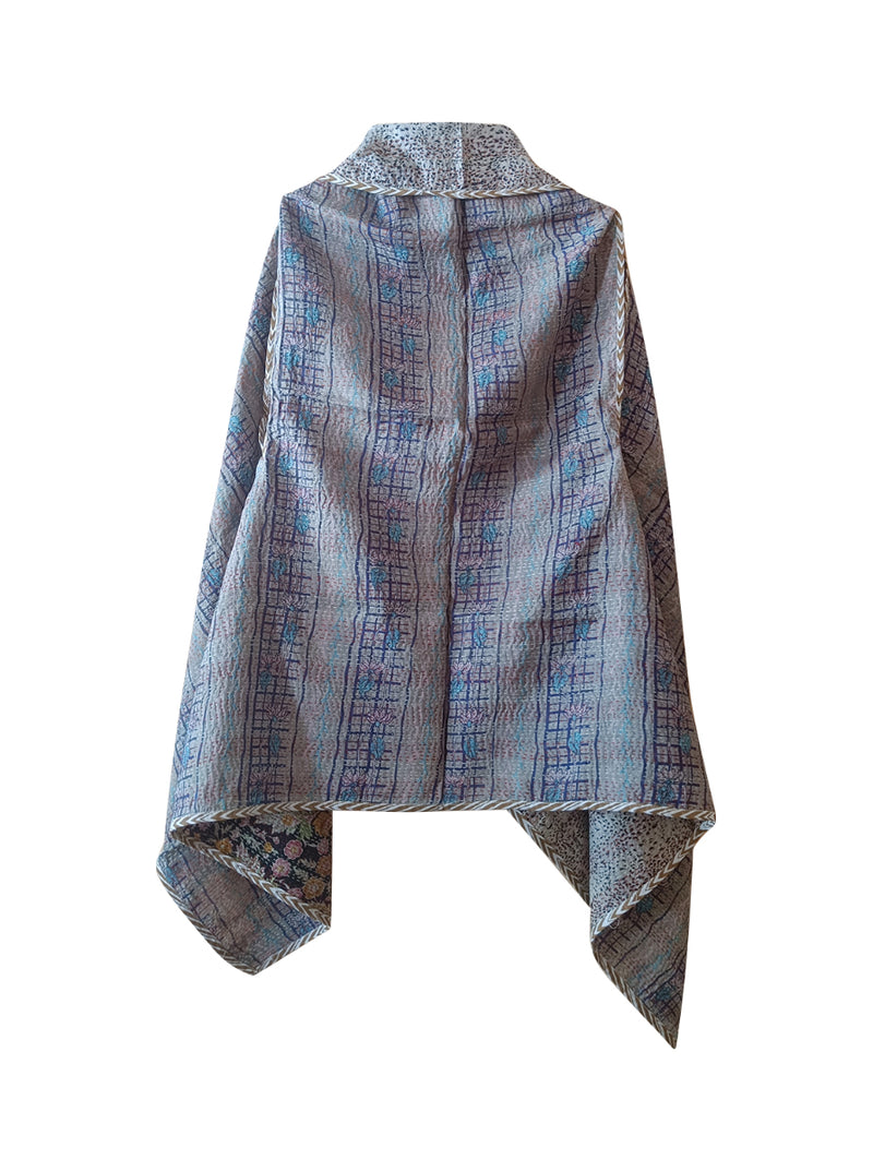 kantha vintage silk cape saanvi