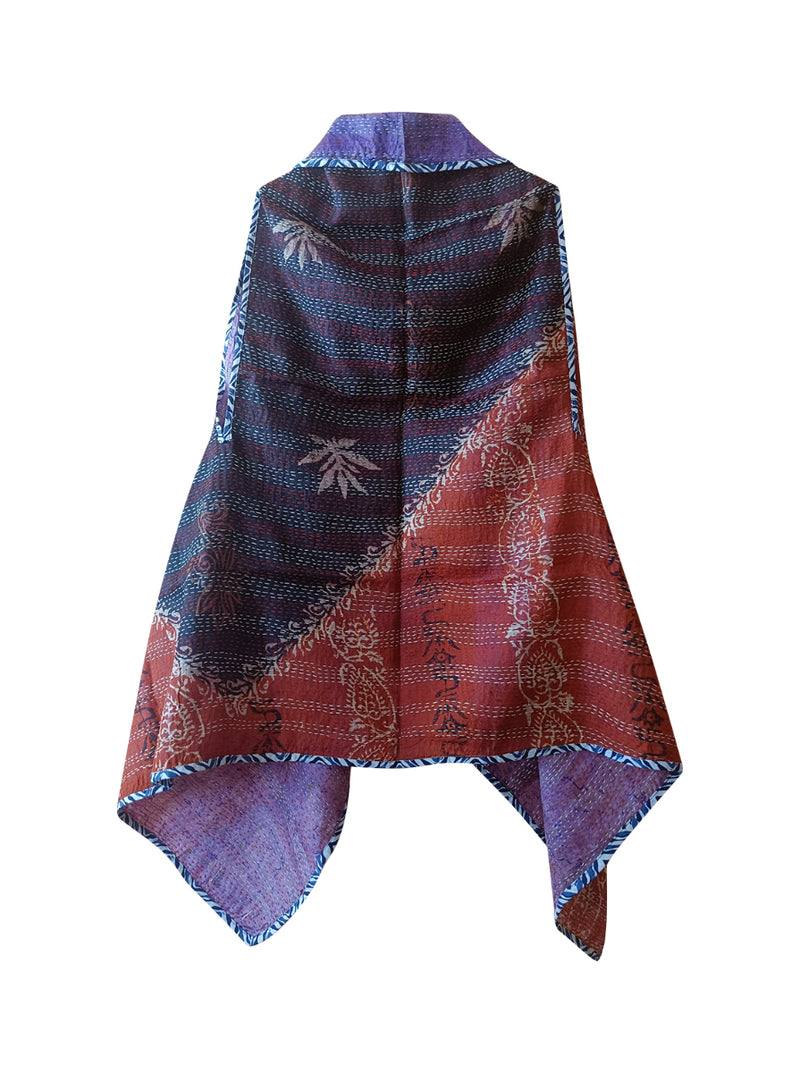 kantha vintage silk cape ahaana