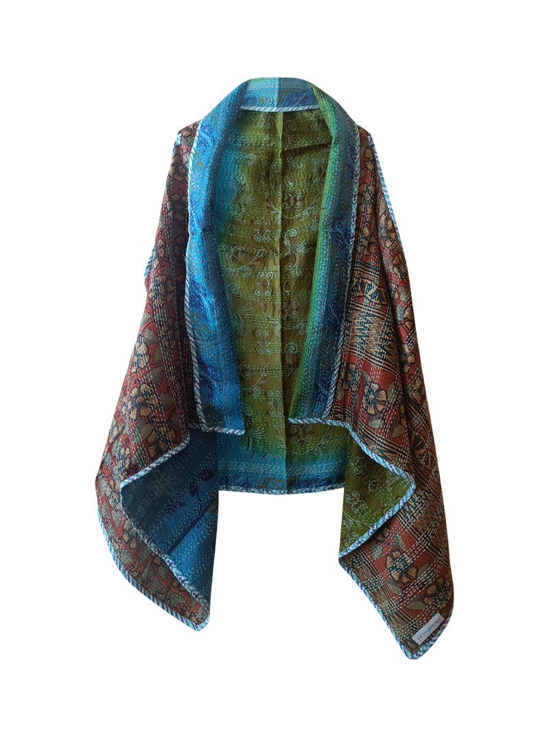 kantha vintage silk cape trisha