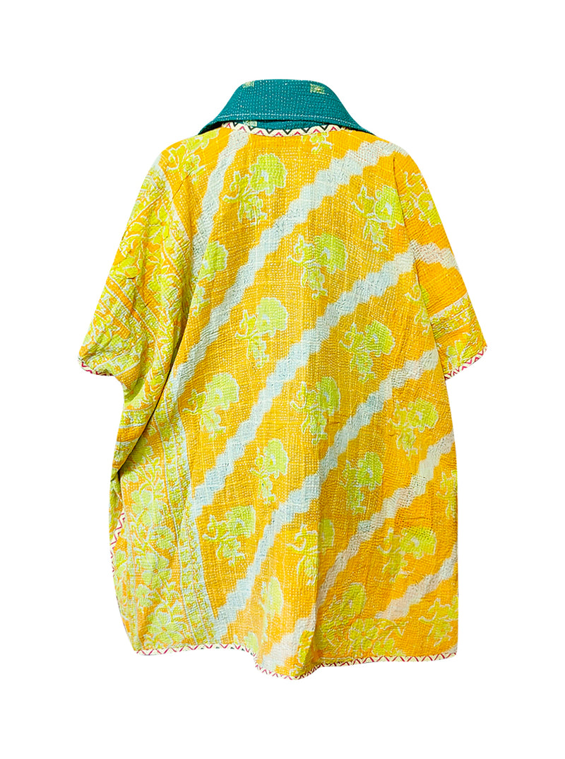 kantha reversible poncho mini