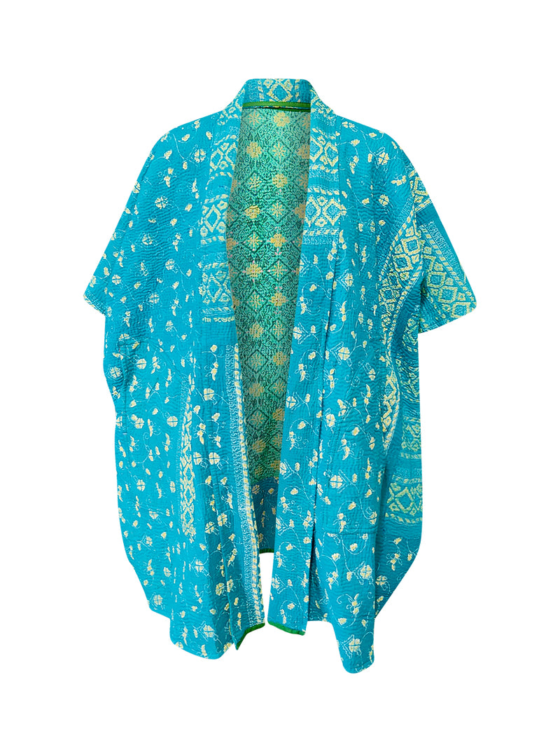 kantha reversible poncho tanvi