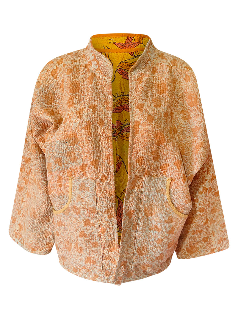 kantha reversible collar vest janvi