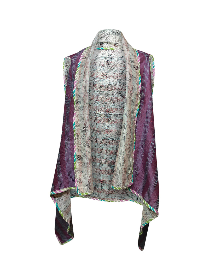 kantha vintage silk cape invisha