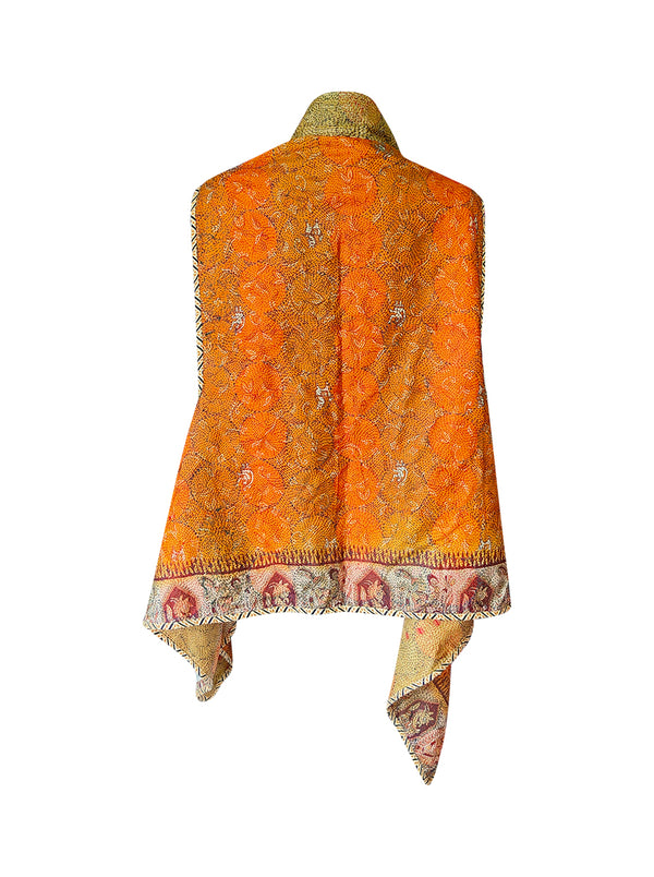 kantha vintage silk cape aavya