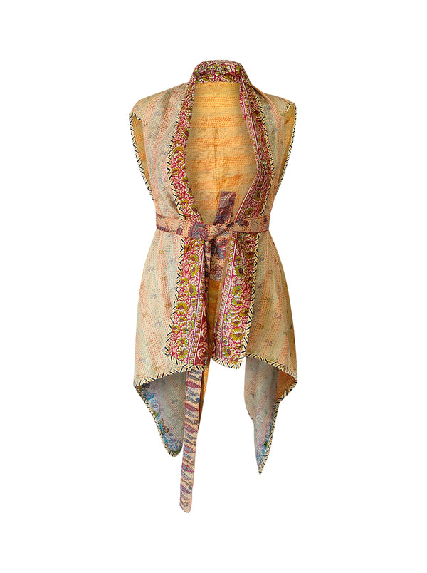 kantha vintage silk cape shona