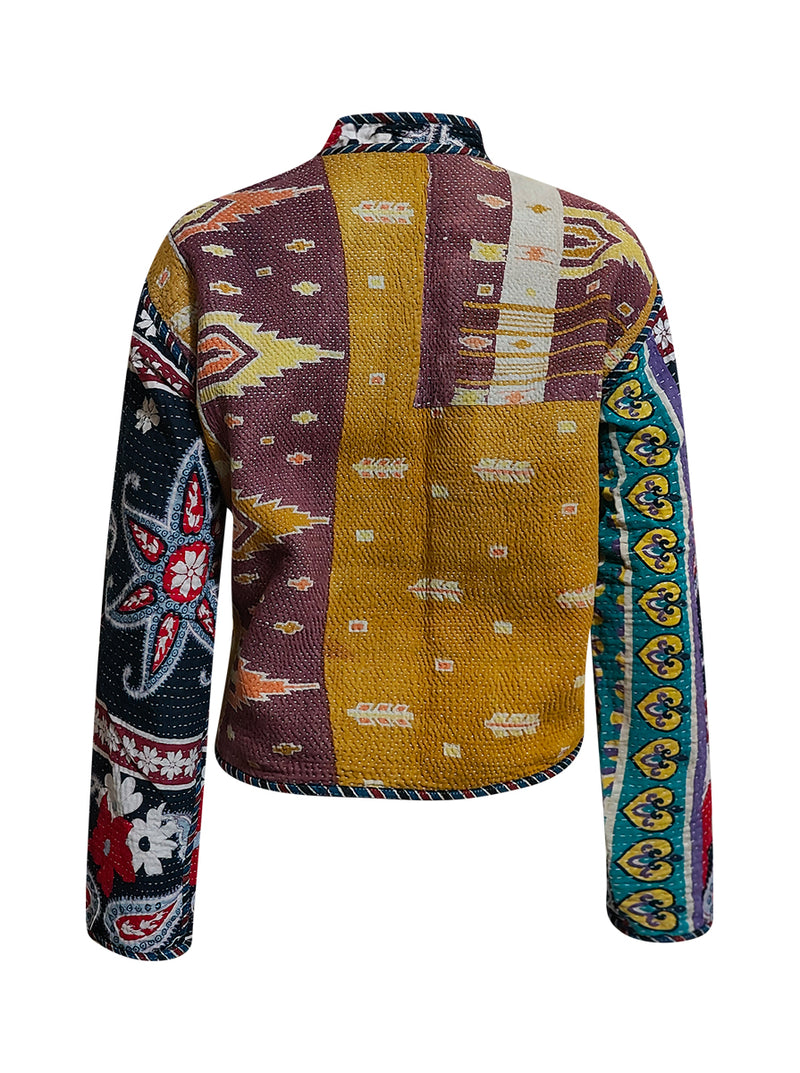 kantha vintage crop jacket rasika