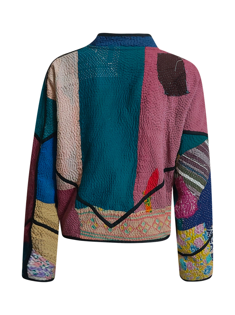 kantha vintage crop jacket hema