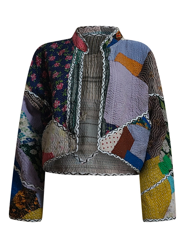 kantha vintage crop jacket geeta