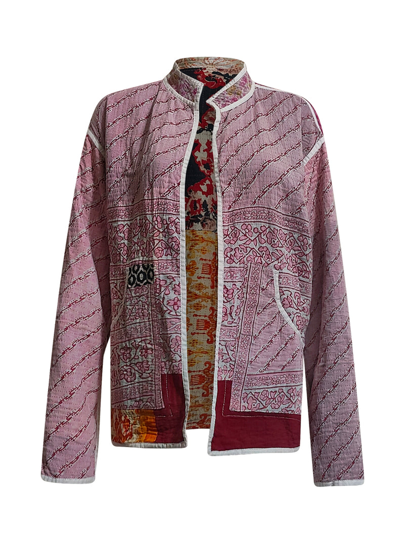 kantha reversible collar vest chandani