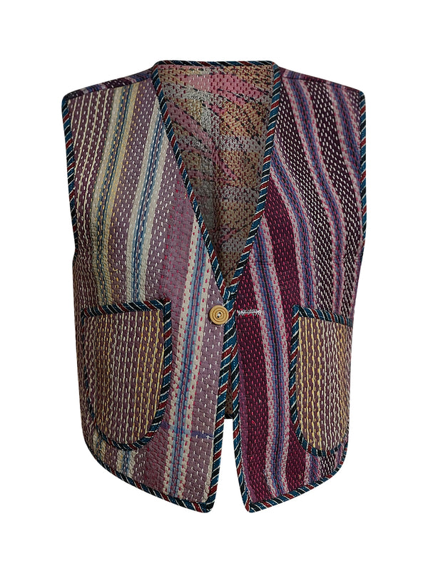 kantha vintage gillet bhavani