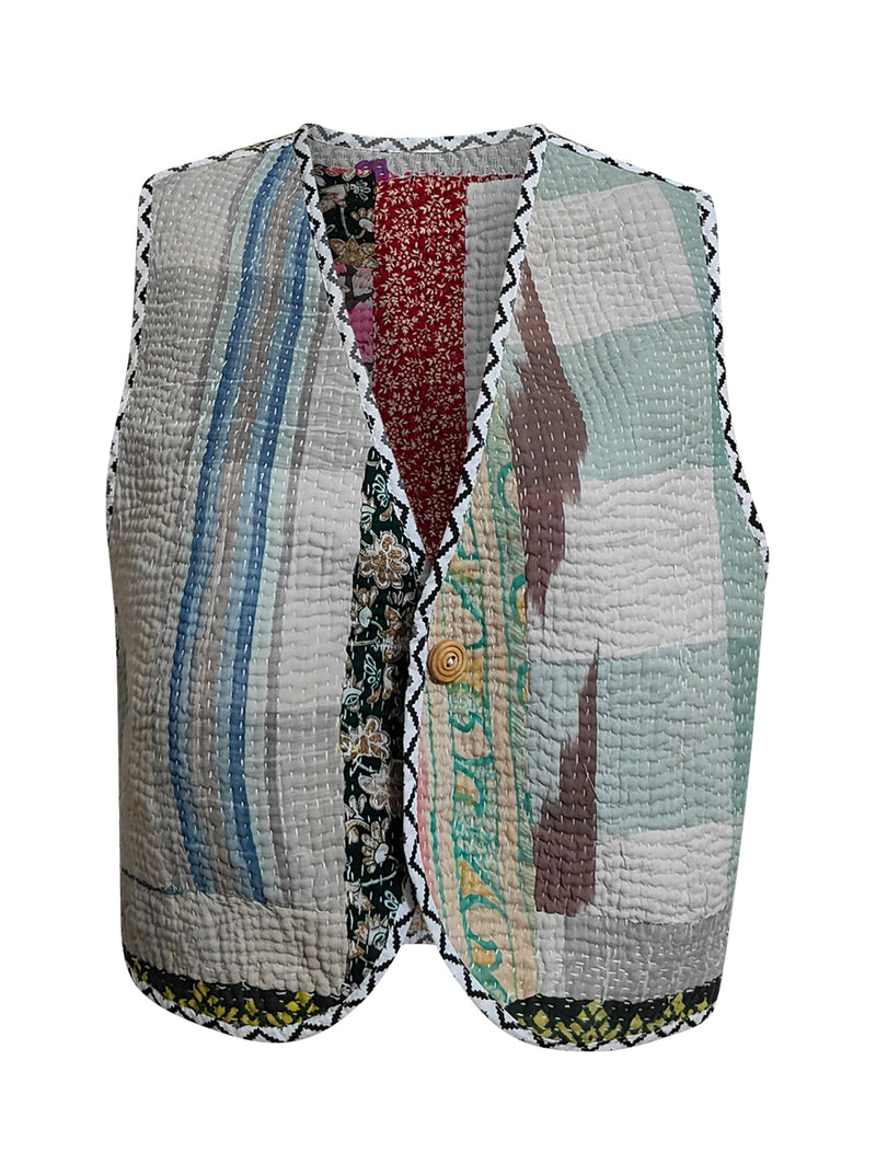 kantha vintage gillet alia