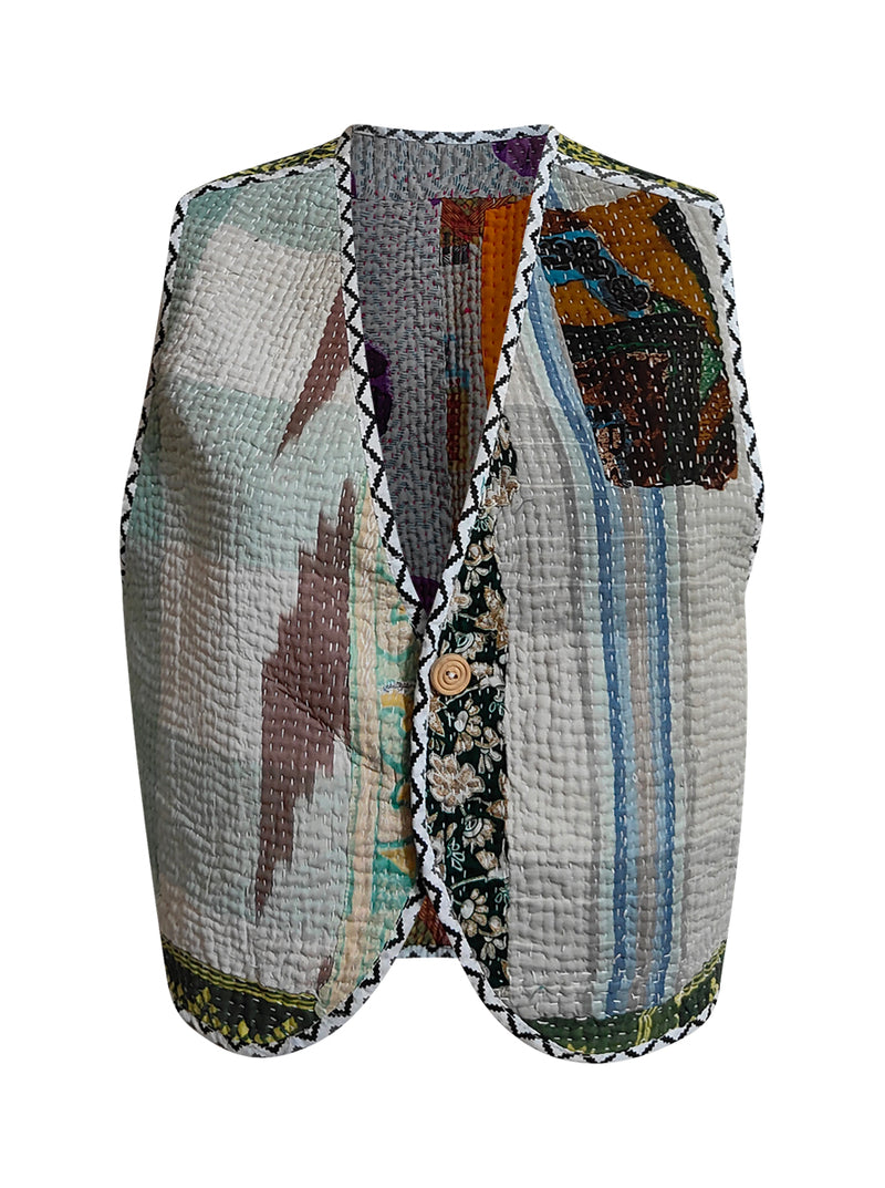 kantha vintage gillet nysa