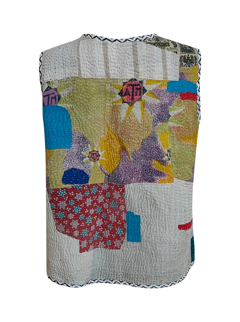 kantha vintage gillet biriya