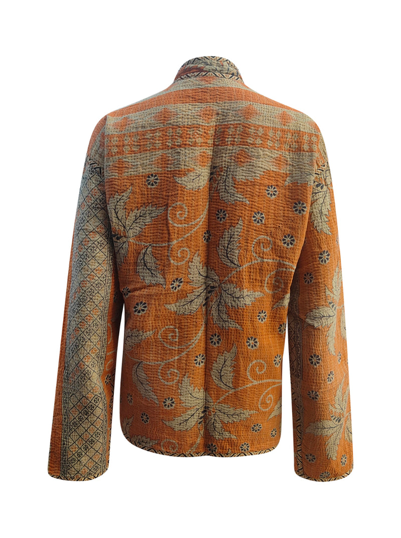 kantha reversible collar vest serra