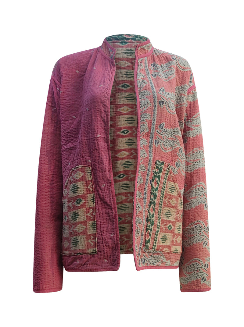 kantha reversible collar vest seema