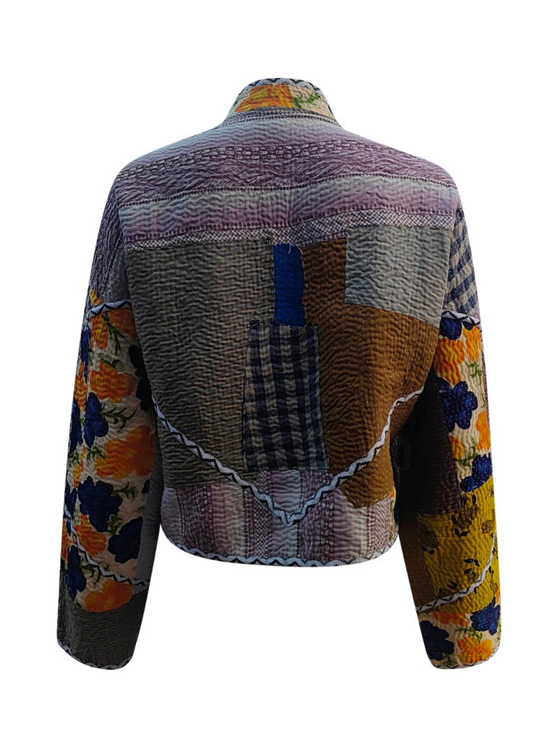 kantha vintage crop jacket dai