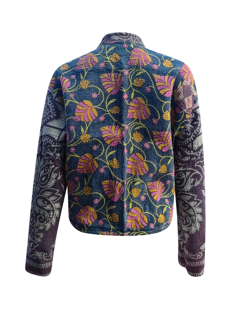 kantha vintage crop jacket pia