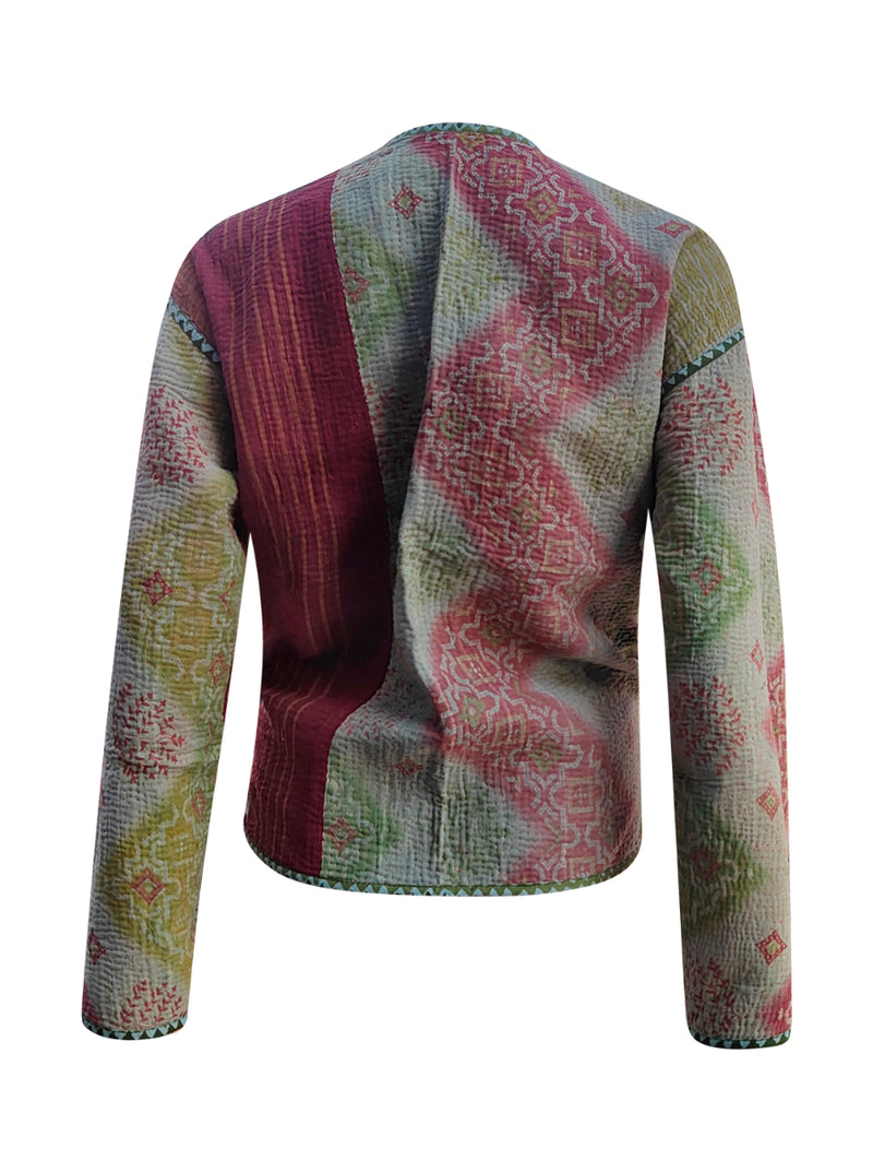 kantha vintage vest with sleeves raha