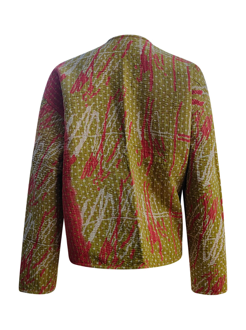 kantha vintage vest with sleeves meena