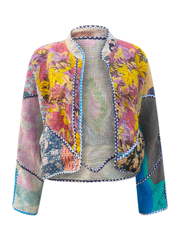 kantha vintage crop jacket sona