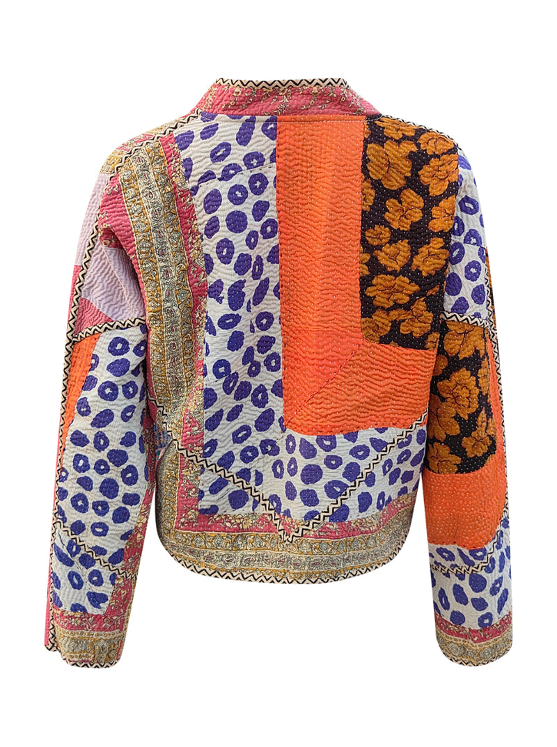 kantha vintage crop jacket reena