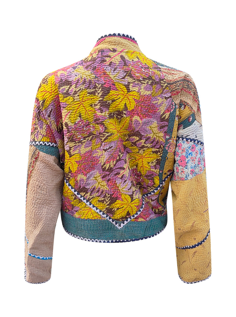 kantha vintage crop jacket meena