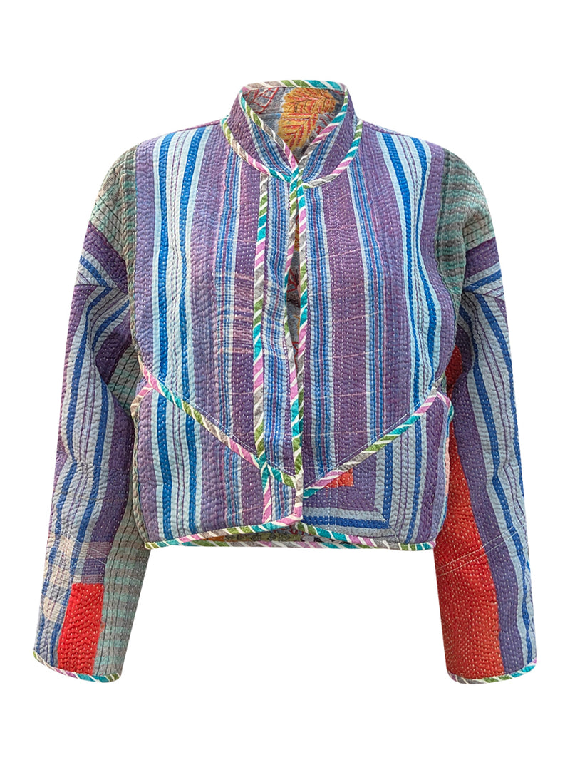 kantha vintage crop jacket beena