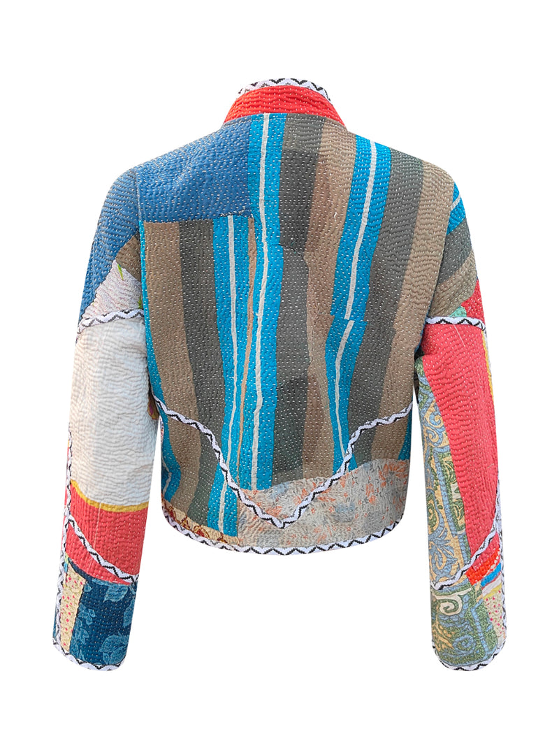 kantha vintage crop jacket ameena