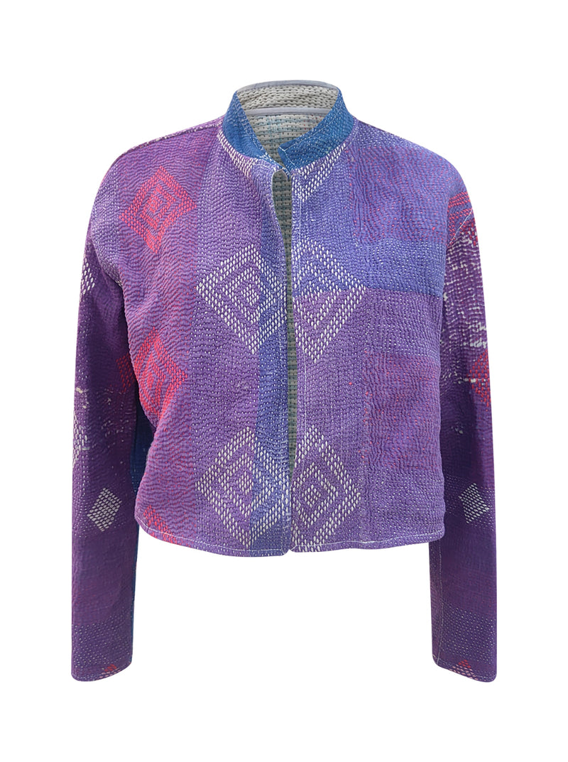 kantha vintage crop jacket dhriti