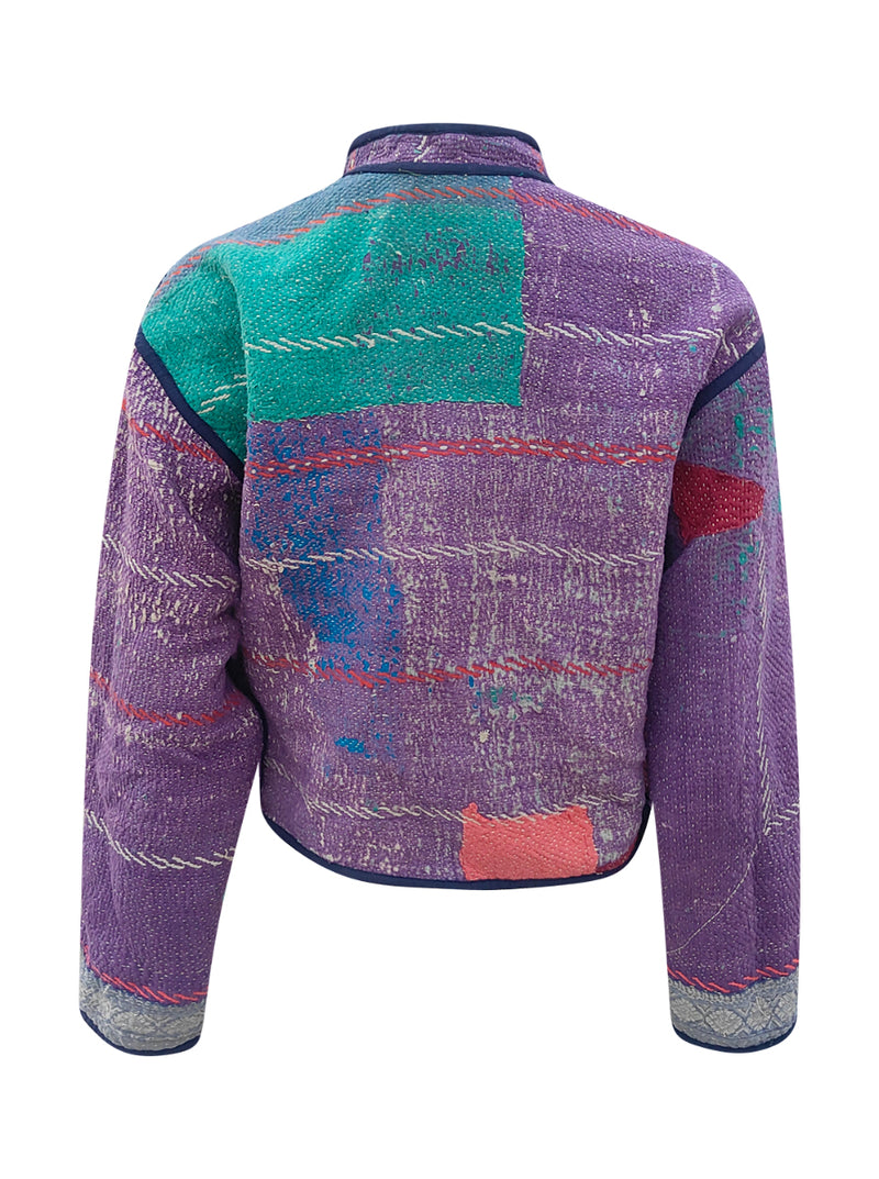 kantha vintage crop jacket chanchal