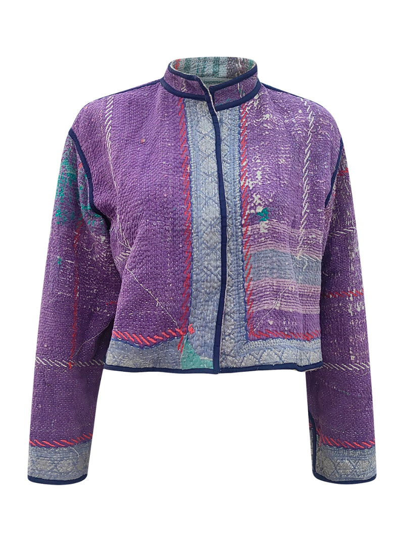 kantha vintage crop jacket chanchal