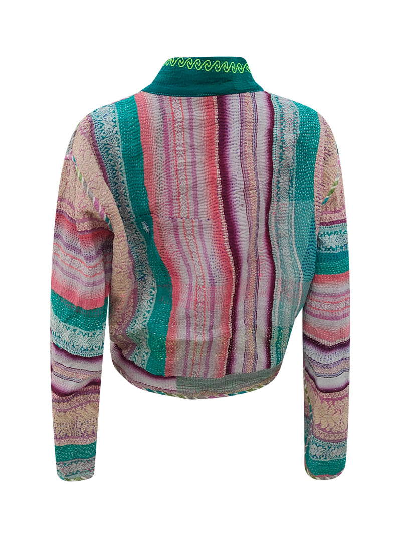 kantha vintage crop jacket chara