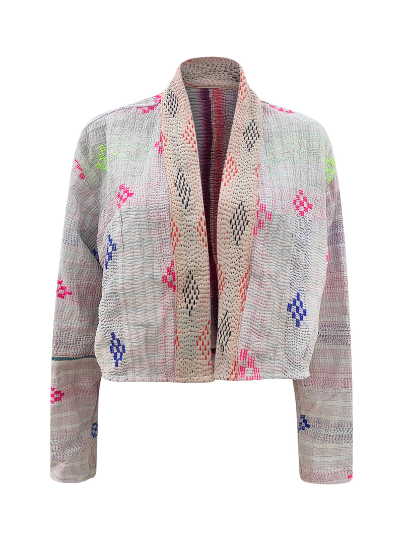 kantha vintage crop jacket chhaya