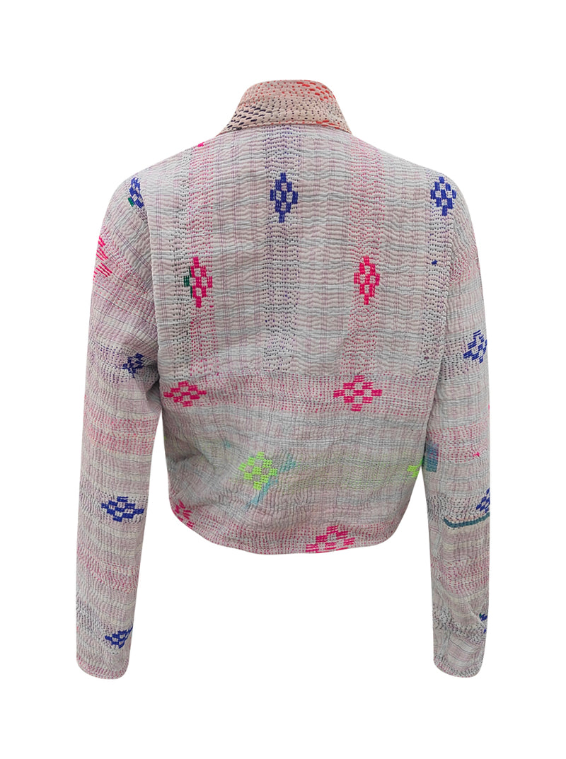 kantha vintage crop jacket chhaya