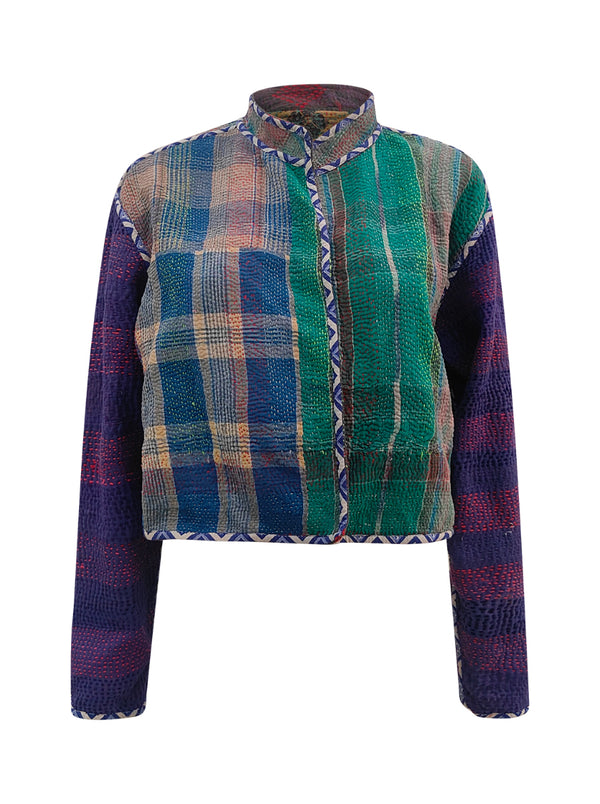 kantha vintage crop jacket devaki