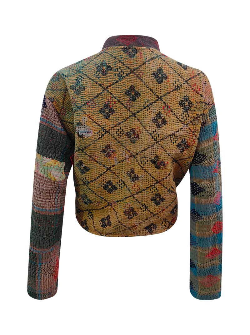 kantha vintage crop jacket devaki