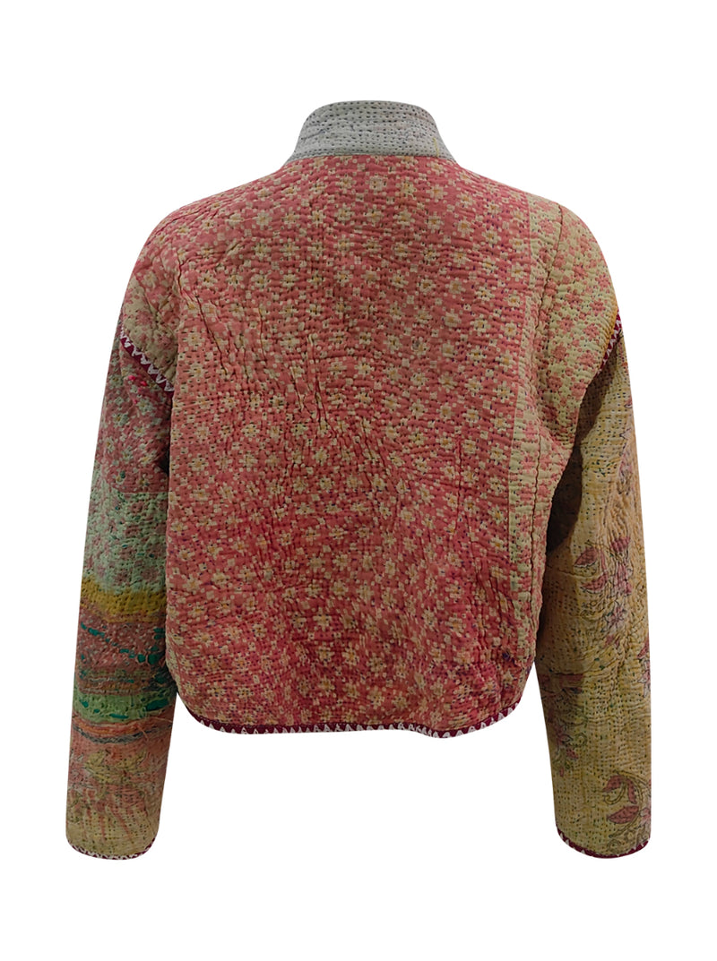 kantha vintage crop jacket bhavna